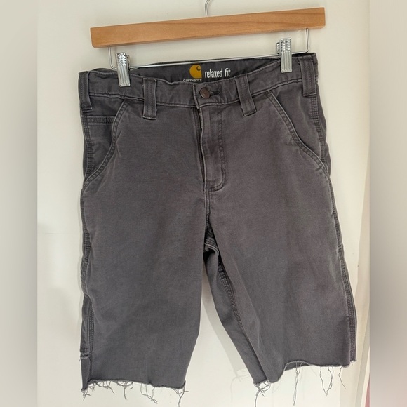 I. Carhart Relaxed Fit Gray Cut Offs size 30 - Picture 1 of 3